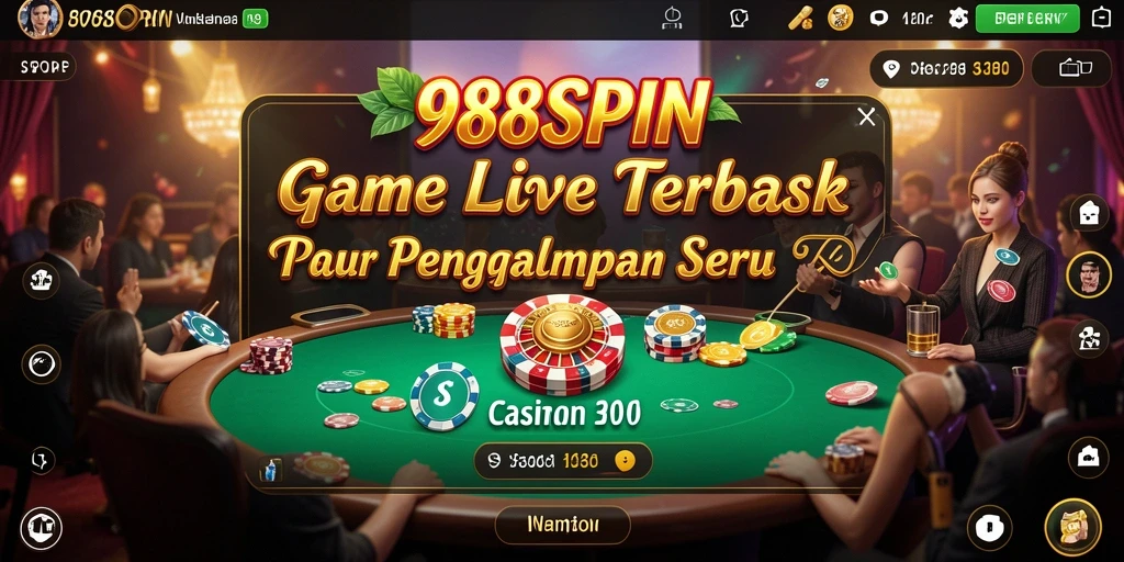 Tampilan gameplay menarik di aplikasi 988SPIN Live Casino.