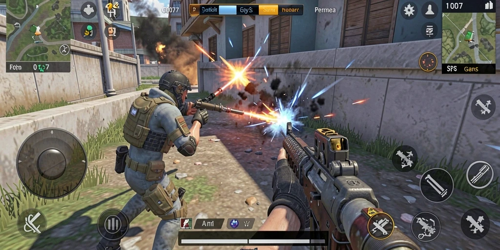 Tampilan gameplay mengesankan dalam C0077 dengan aksi TPS yang intens.