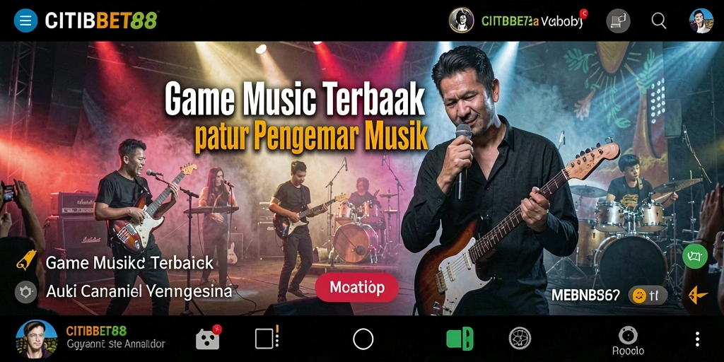 Tampilan gameplay CITIBET88 dengan alat musik virtual.