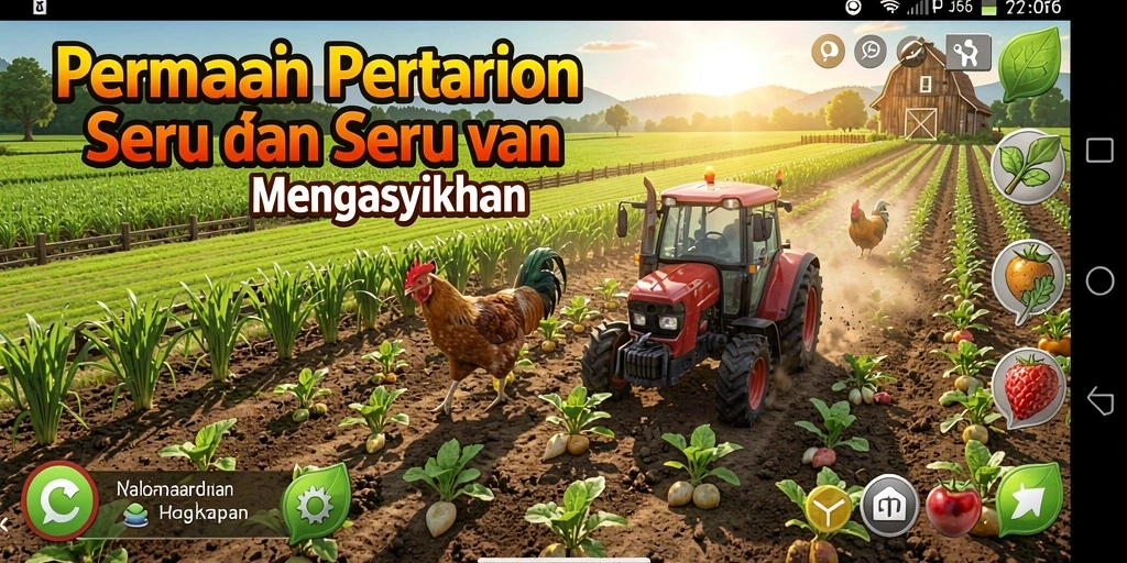 Tangkapan layar menunjukkan pemain sedang merawat kebun dengan beragam tanaman.