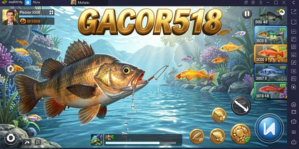 Tampilan screenshot dari gameplay menampilkan pengalaman memancing yang mendebarkan.