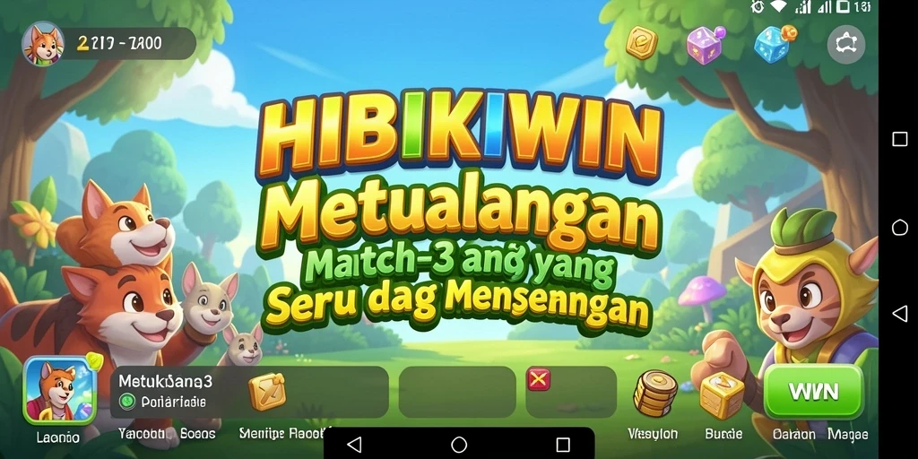 Tampilan gameplay HIBIKIWIN yang seru dan penuh warna.