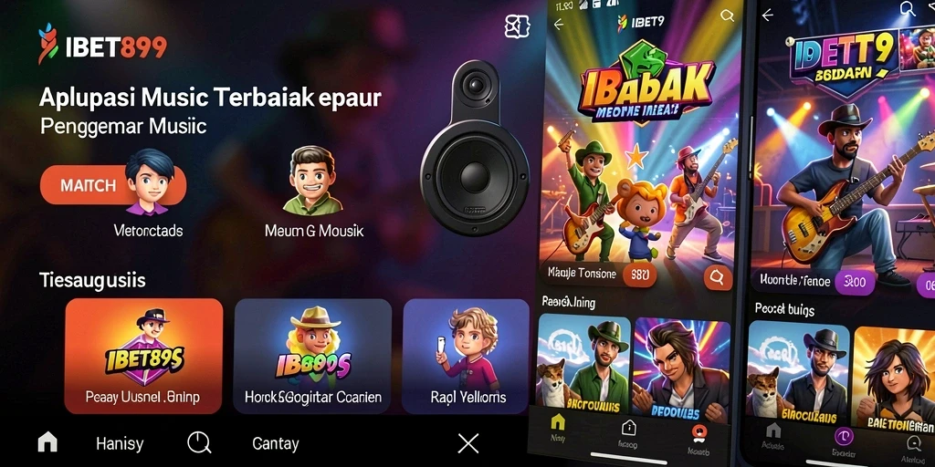 Screenshot gameplay IBET899 menampilkan tantangan mencocokkan lirik lagu.