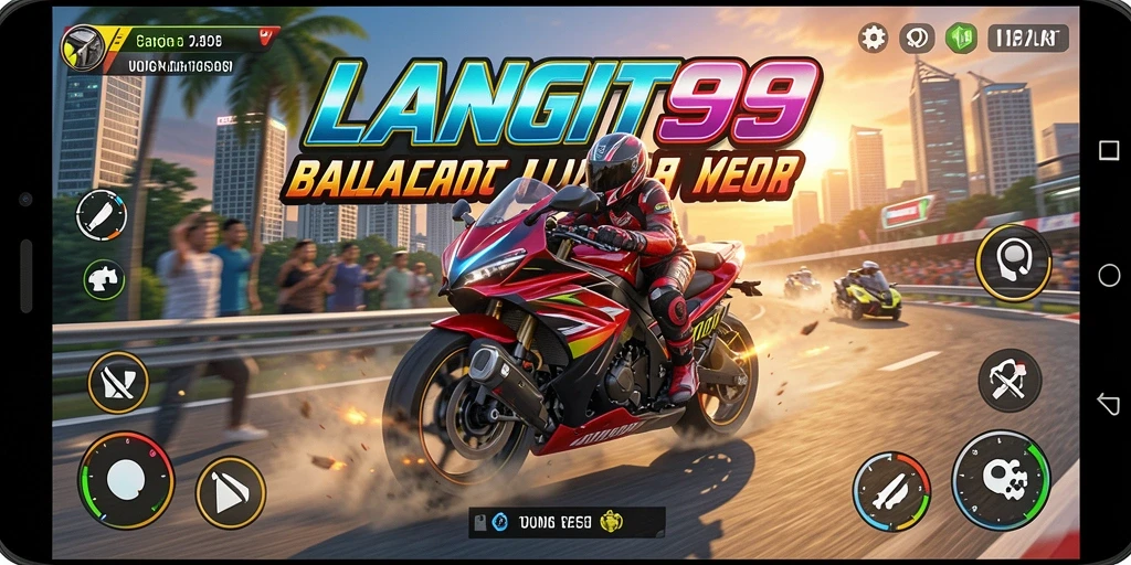 Gameplay seru balapan motor LANGIT99 dengan lintasan beragam dan grafis yang menakjubkan.