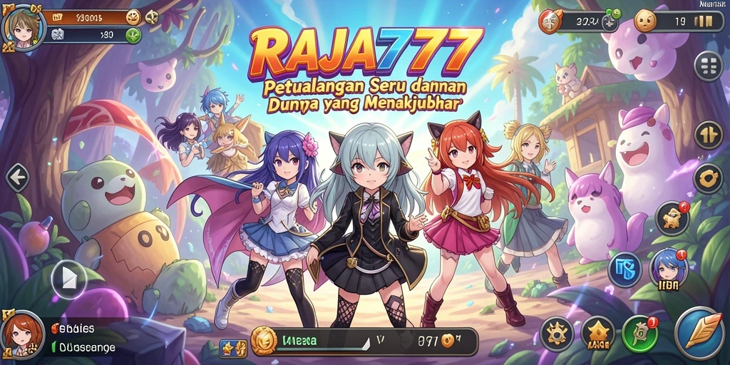 Tangkapan layar dari gameplay seru RAJA777 yang penuh warna.